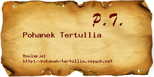 Pohanek Tertullia névjegykártya